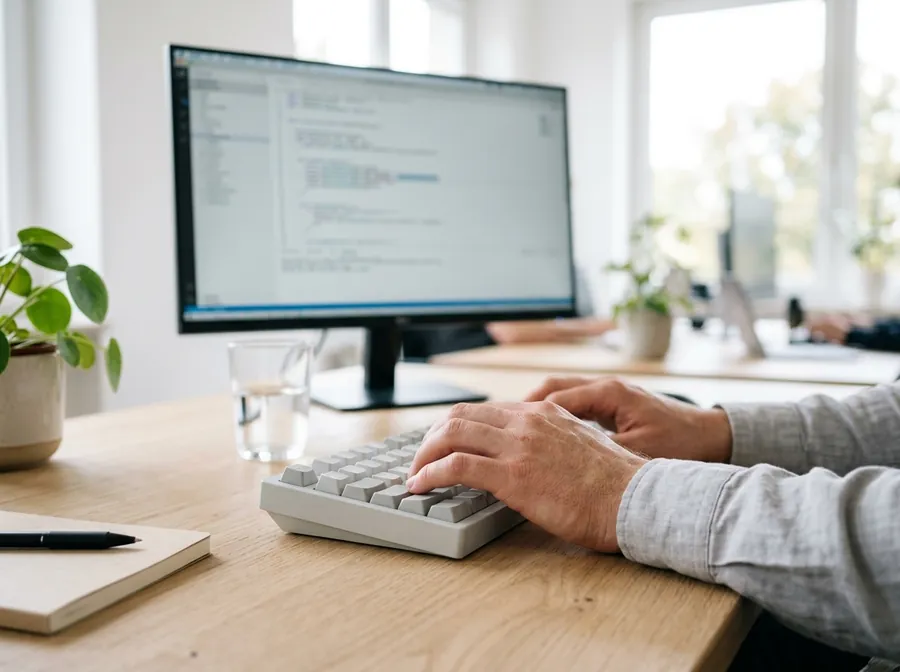 Softwareentwickler von totorio IT programmiert eine individuelle Unternehmensanwendung